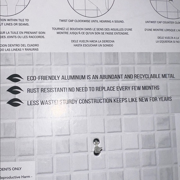 Habitat Silver Aluminum Suction Shower Basket - Picture 7 of 9